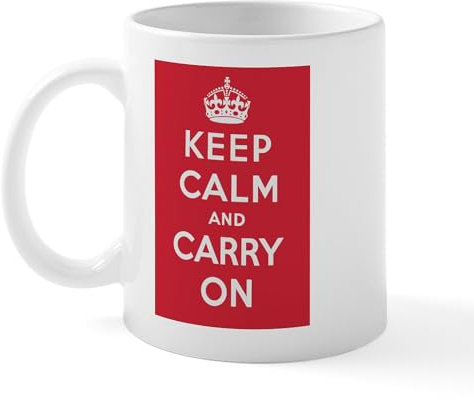 CafePress Keep Calm and Carry On Mug 11 oz (325 ml) Ceramic Coffee Mug