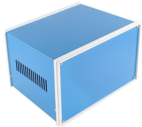 sourcing map Metall blau elektronisch Projekt Junction Kiste Gehäuse DIY 200x180x135mm de
