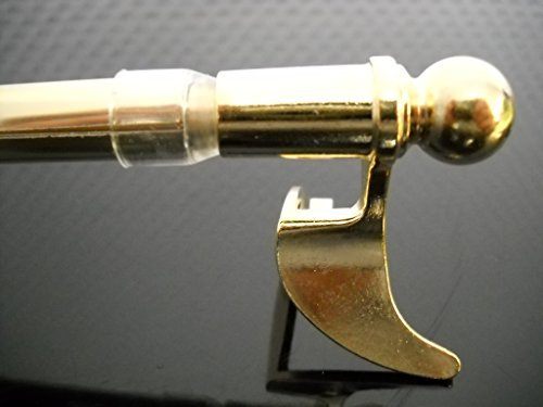 JalousieCrew Klemmstange Spannstange Farbe Messing - Länge 30 bis 130 cm - ausziehbar - Scheibenstange ohne zu Bohren (100-130 cm)