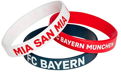 FC Bayern München Silikon Armband 3er Set rot-blau-weiß Band Wristband FCB