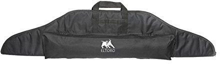 elToro Recurvebogentasche schwarz – robuste Bogentasche aus Cordura mit Polsterung, ca. 150 cm Länge, große aufgesetzte Tasche für Pfeilröhren und Zubehör – Tasche für Recurvebogen Transport