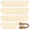 THE TWIDDLERS - 50 Blank Wooden Hearts for Crafting with String, Love Heart Hanging Decorations, Wooden Craft Shapes for Weddings, Heart Craft with String - 10 cm