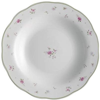 Brandani 53410 Set Tavola 18 Pezzi Nonna Rosa Porcellana 6 Piani 6 Fondi 6 Dessert