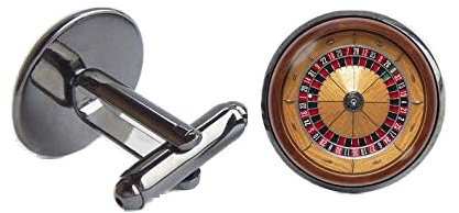 Bloody devil Personalisierbare Manschettenknöpfe mit Bild von Roulette, Schmuck für Hochzeit, Casino, Nacht, Roulette, Schmuck, Casino
