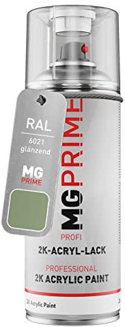 MG PRIME RAL 6021 Vert pâle/Pale green brillant acrylique bombe aérosol 2C 400ml séchage rapide