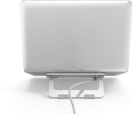 GUOCU unsichtbarer Laptopständer Invisible Notebook Ständer verstellbar, Tragfähigkeit, ideal für unterwegs，Silber,23X19cm