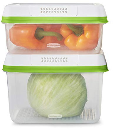 Rubbermaid FreshWorks Vorratsdosen für große Produkte, 4-teiliges Set, Kunststoff, Clear, 4-Piece