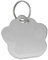 Hanessa Personalisierte Hundemarke mit Gravur Silber Pfote Zinklegierung 33x35 mm | Halsband Anhänger Hund Gravur | Namensschild Hundehalsband personalisiert