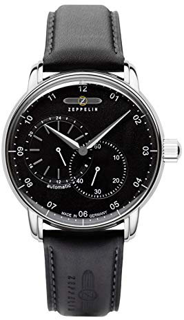 Zeppelin Herrenuhr mit Lederband Serie New Captain’s Line Automatik 24 Stunden Anzeige 8662-2