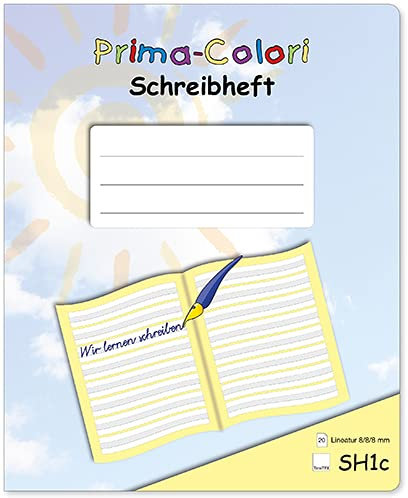 Prima-Colori Schreibheft - SH1c - Lineatur 8/8/8 mm - TimeTEX - FormaTex-Format A5+ - Heft - 92305