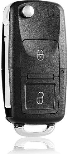 Autoschlüssel Gehäuse kompatibel mit Volkswagen Golf Passat Bora Transporter Skoda Ocatvia Superb Fabia Seat Ibiza Leon Toledo Arosa - Auto Schlüsselgehäuse Pilot Autoschlüssel 2 Tasten