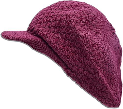 CRAZY LIZARD Rasta Dreadlock-Mütze in einfarbigen Farben Bob Marley Herren Mützen Dreadlock Tam Zubehör Beanie Mütze Jamaikanische Tam-Mützen für Damen und Herren, burgunderfarben, L