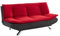 Vente-unique-Schlafsofa Klappsofa - Stoff - Rot & Anthrazit - DEMIDO III