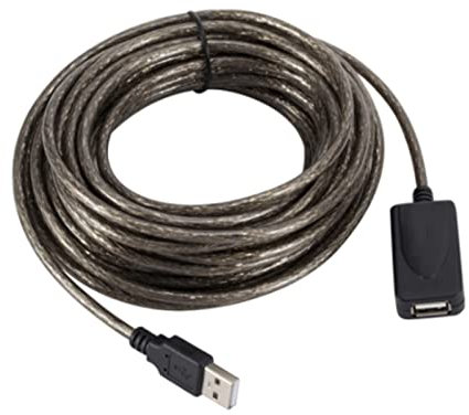 KENGAA Digital cable 5M 10M 15M 20M USB 2.0 Cable Extender Cord Wire Data Transmission Data Extension Cable Fit For Monitor Projector Mouse Keyboard (Cable Length : 20m)