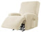 AQIGR Relaxsessel Bezug Stretch Samt Stretchhusse für Relaxsessel Sesselbezug 4-teiliges Set Elastischer Antirutsch Husse für Fernsehsessel Liege Sessel (Color : Beige)