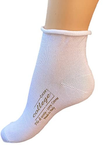calze college - 12/6/3 Paia Calzini Filo di Scozia Bambino Sneakers, Calzini Corti Bambino/Bambina, Calze Corte da Sopra la Caviglia Ideali per Scarpe Bambino (24-28, 6 Paia Multicolore Femminile)