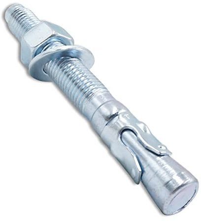 ini moni 3/4 x 6-1/4 Wedge Anchor, Zinc-Plated Carbon Steel Screws and Lag Bolts, Only for Cement and Concrete. (4 pcs)