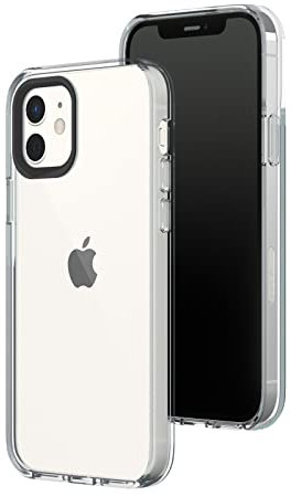 RHINOSHIELD Coque Transparente Compatible avec iPhone 12/12 Pro | Résistance avancée au jaunissement, Haute Transparence, Coque de Protection et Personnalisable – Anneau d'appareil Photo Noir