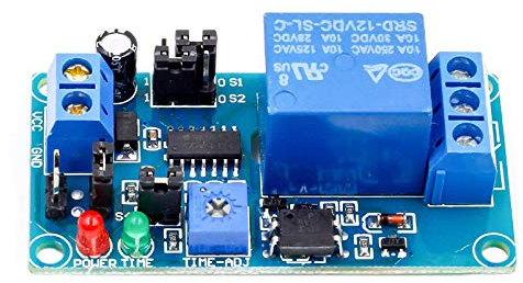 12 V CC relé relé retardo encendido / apagado conmutador módulo temporizador, azul