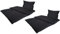 MB Warenhandel24 Bettwäsche Seersucker Microfaser 4 teilig Doppelpack Spar Set mit Reißverschluss 2X 135x200 cm + 2X 80x80 cm (Schwarz)