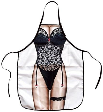 CCHAMP Tablier fantaisie sexy pour femme pour cuisine, farces hilarantes cadeaux blague fêtes d'anniversaire, enterrements vie jeune fille, Tablier Barbecue, Tablier Cuisine, Sexy Femme Tablier