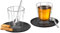 K-fee doppelwandige Thermogläser, 2x 260 ml Teegläser mit 2 Untertassen und 2 Teelöffeln, Tassen, Kaffeeglas, Cappuccino, Kakao, Tee, aus Borosilikatglas, spülmaschinengeeignet