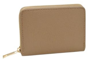Mauro Pelletteria Portemonnaie aus echtem Leder für Frauen, Minimalistisch, 100% in Italien hergestellt, (Sand)