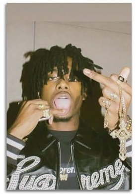 Playboi Carti Charakter-Poster, Leinwand, Promi-Bild, zum Aufhängen, Gemälde, Schlafzimmer, Wohnzimmer, Nachttisch-Dekoration, Malerei, Hintergrundaufhängung, wasserdicht und lichtecht, 30 x 45 cm,