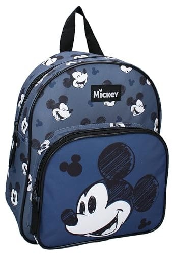 Kinder Rucksack mit Vortasche | Disney Mickey Mouse | 29 x 23 x 8 cm