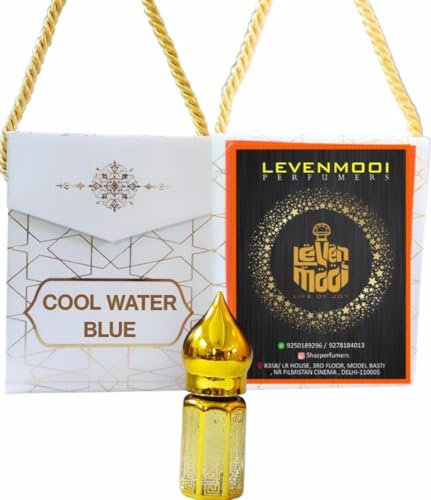 Levenmooi ATTAR Cool Water Blue für Unisex, geeignet für Anlässe, Partys und den täglichen Gebrauch, 6 ml