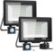 vighep Security Lights Outdoor Motion Sensor - 30W Ultra-Bright Pir Led Lights Outside Mains Powered - IP65 Waterproof Floodlights for Garden Garage Backyard Patio Forecourt Courtyards, 2Pack
