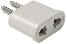 Adaptador de Corriente Tipo E (EU) a Tipo A (USA), 250V / 10A. Permite conectar Dispositivos Europeos en Tomas Americanas de Forma Segura y eficiente.
