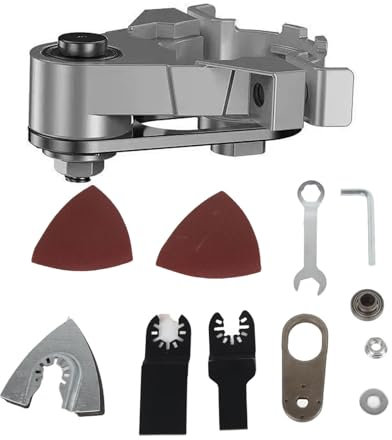 Outil Oscillant, Adaptateur de Tête de Meuleuse D'angle en Métal, Outil Adaptateur Oscillant pour Meuleuse D'angle, Accessoires de Meuleuse D'angle, Adaptateur de Perceuse avec