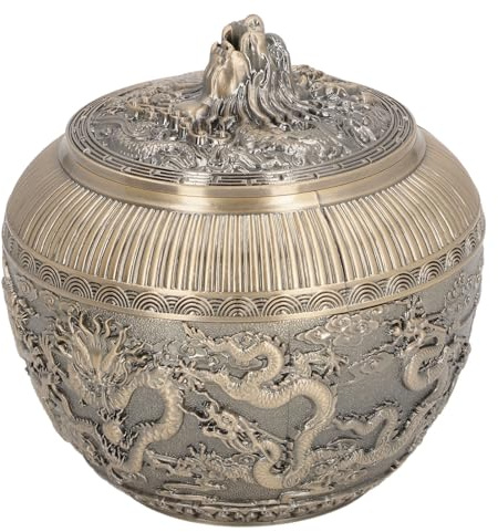 Teedose, Vintage Teedose aus Metall für Losen Tee, Luftdichte Teedose aus Legierung, China Dragon Bronzy Teedose für Tee, Kaffee, Zucker, Gewürze, Nüsse (Bronze)