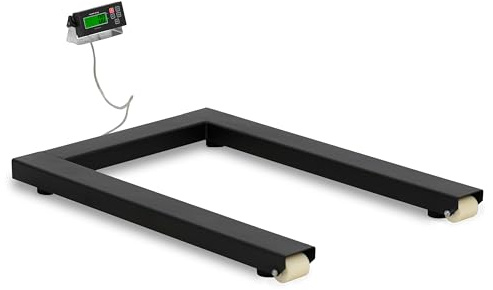 Steinberg Systems Palettenwaage 1500 kg / 0,5 kg LCD Räder Wiegefläche 127 x 84 cm RS232-Anschluss Einheiten: kg/lb Balkenwaage Bodenwaage