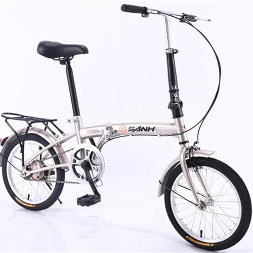 Klapprad 16 Zoll Rahmen aus Kohlenstoffstahl Ultraleichtes Tragbares Klapprad Geeignet für Jugendliche und Erwachsene B