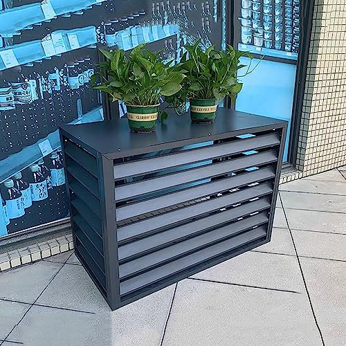 Aluminium-Klimaanlagenabdeckung für den Außenbereich mit Rollläden, Gittern, Mülleimer-Gehäuse und Blumenständer, Kondensator-Schutz für Außengeräte
