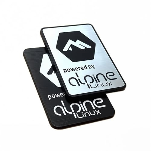 Alpine Linux Aufkleber-Set (2 Stück) – Linux Chrom Reflective Serie
