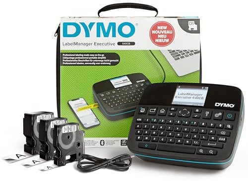 DYMO LabelManager Executive 640 CB Label Printer with Carry Case and 3 x D1 Cassettes
