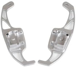 NNJIEUPO Schaltwippen Kompatibel Mit Skoda Für Octavia A7 Für MK3 5E RS VRS 2013 2014 2015 2016 2017 2018 2019 Autolenkrad-Schaltwippenverlängerung(Silver)