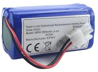 Batteria Li-lion Da 14,8 V, Compatibile Con ILIFE, A4s/A7/V7s Plus/V55 Pro/W400/A9s PX-B020 Robot Aspirapolvere 14,8 V 2600 MAh Batterie CR130 Batteria, Sostituisce I Pezzi Di Ricambio Dell'aspirapolv