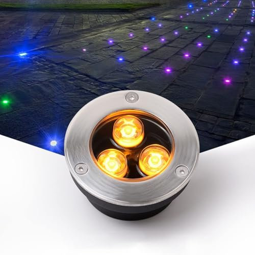 DUOAZJL Focos LED ultrafinos - Iluminación subacuática estanca, Foco LED Exterior estanco IP65, iluminación empotrada para Piscina, jardín, terraza(Green,36W(AC85-265v))