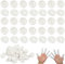 Huybaa 100PCS Dedales de Látex, Protector de Dedos Mano, Dedales de látex protegen de la estática, Fundas para Dedos Desechables para Arte de Uñas, Bricolaje, Reparación Electrónica (Blanco)