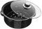 Alipis padella per grigliare piatto di pancetta microonde padella piccola teglia per focaccia padella in ghisa aebleskiver Panna per grill barbecue kbbq Bicchiere Black