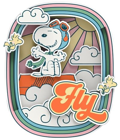 Snoopy Pilot Dreams Holzmagnet