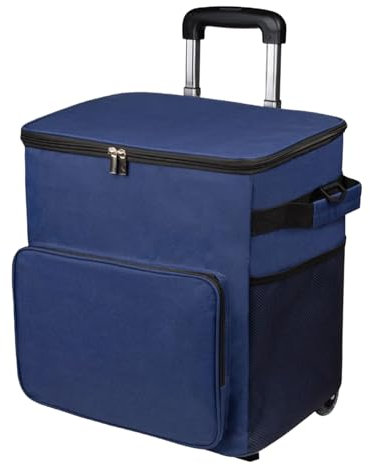 Kühltasche mit Rädern,Kühler Mit Rädern - Reise-wasserdichter Rollwagen mit Griff 35L Isolierte Tasche für Terrasse Einkaufen Outdoor Camping