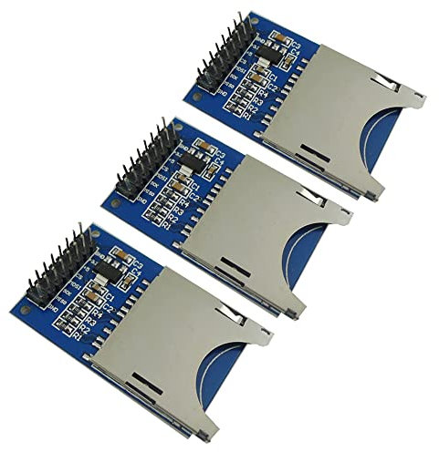 Aihasd 3 Stücke SD Karten-Leser Modul SPI SD Card Slot Modul Sockel Reader