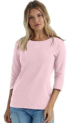 Hanes Women's stretch Shirt, Paleo Pink, XL UK