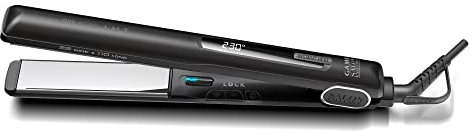 GA.MA Italy Professional, G-Style Oxy-Active IHT Plancha de Pelo ancha y larga, Tecnología Oxy-Active para un color duradero y un Pelo brillante, Temperatura ajustable 150°-230°C, Color negro