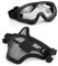 Aoutacc Airsoft Halbgesichtsmasken aus Stahlgeflecht, Maske und Schutzbrille, Set für CS/Jagd/Paintball/Schießen (schwarz)